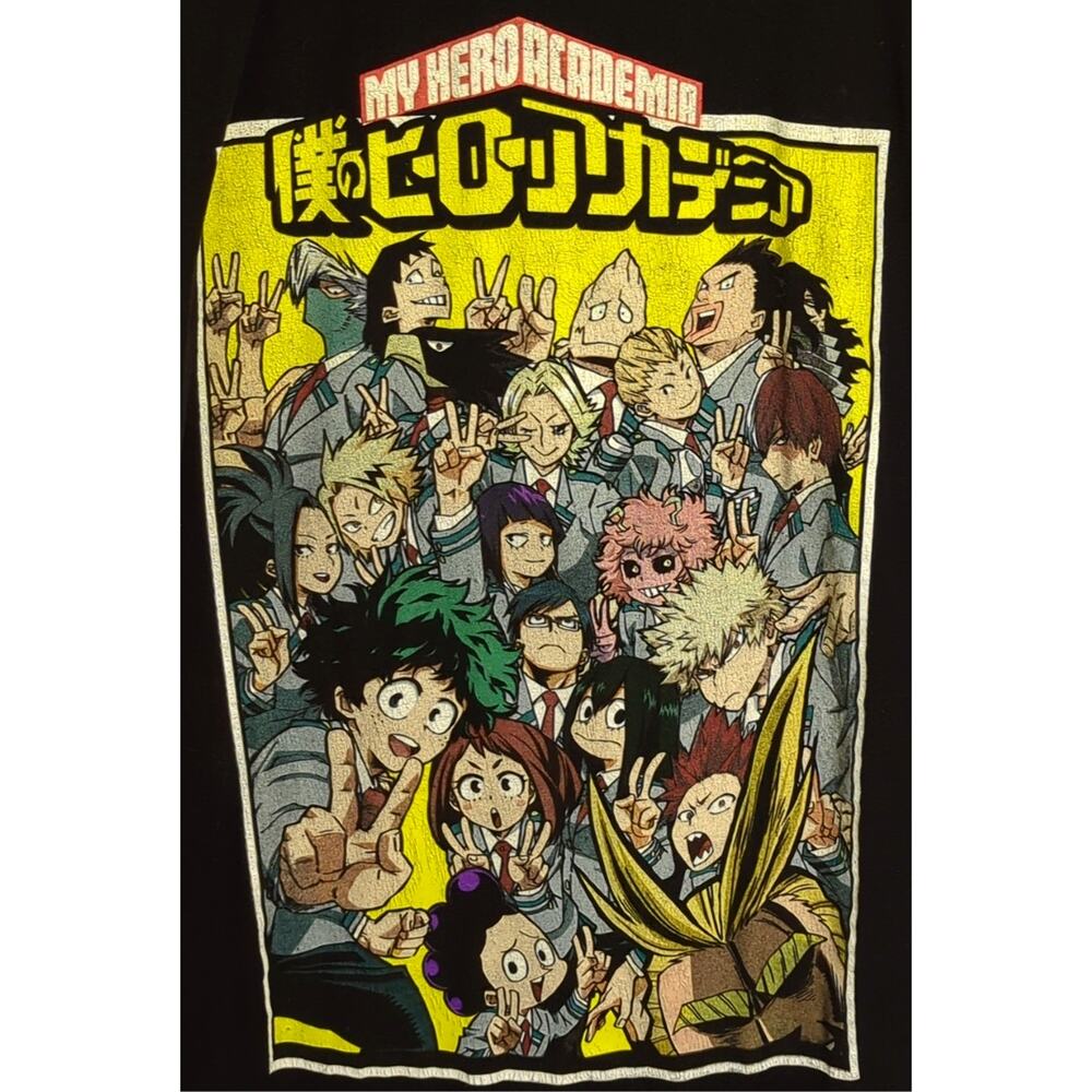 My Hero Academia Funimation Shirt M Mens Black Anime Graphic Tee Shonen Jump